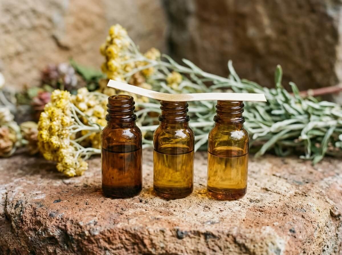 Comparing helichrysum essential oils to spot adulterated or diluted bottles