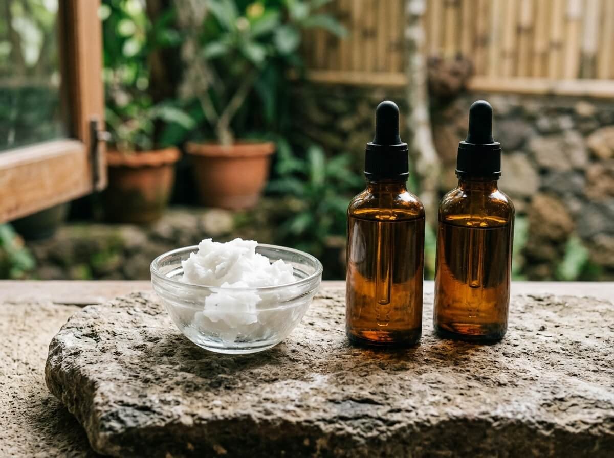 Carrier oils like virgin coconut oil can turn rancid if stored improperly