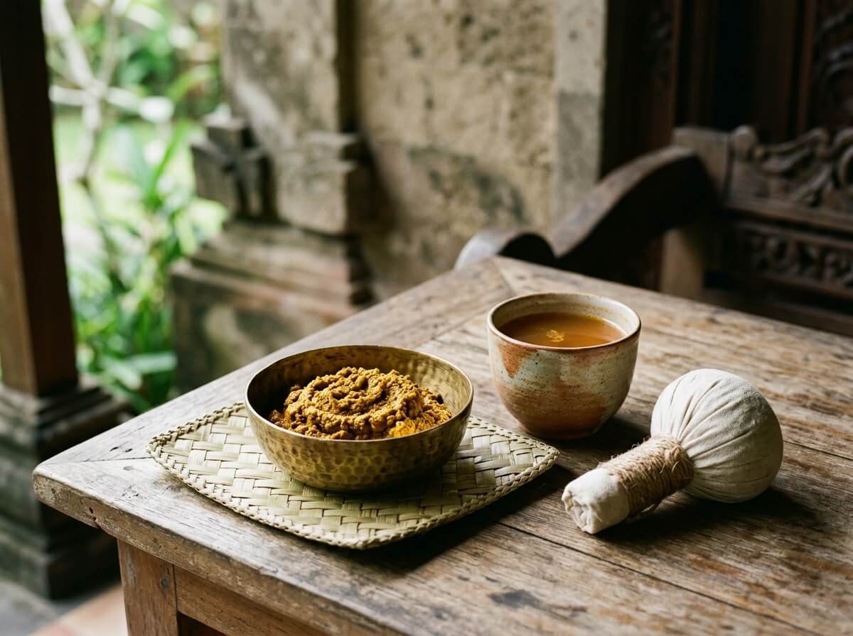 A warm ginger and turmeric paste and tonic for an Indonesian-style warm belly ritual