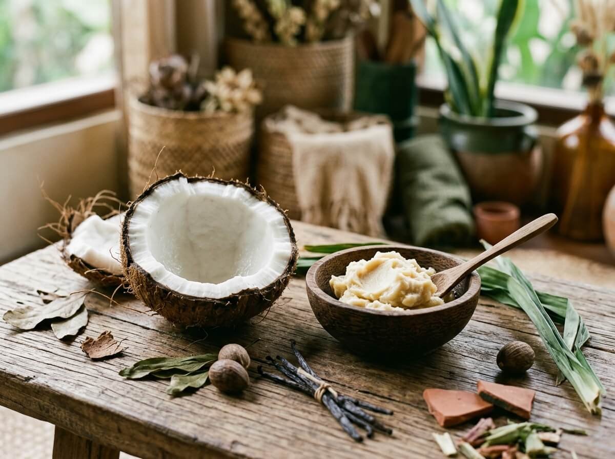 Coconut and illipe butter compared as tropical skincare base ingredients