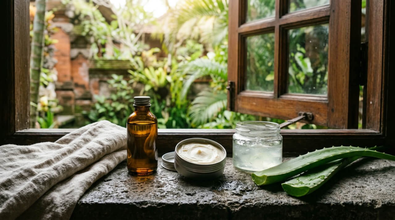How to repair skin barrier naturally with aloe, plant oil, and butter